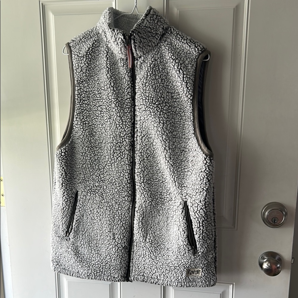 Cozy Gray Sherpa Vest